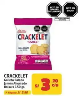 MaxiAhorro Crackelet galleta salada jamón ahumado bolsa oferta