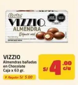 MaxiAhorro Vizzio almendras bañadas en chocolate caja oferta