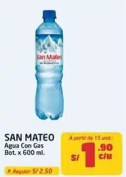 MaxiAhorro San mateo agua con gas bot. oferta