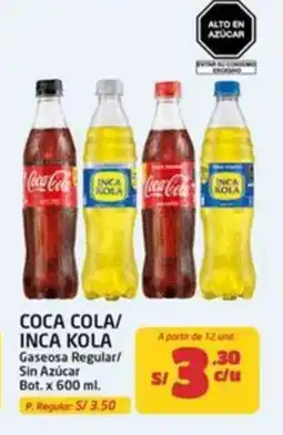 MaxiAhorro Coca cola/ inca kola gaseosa regular/ sin azúcar oferta