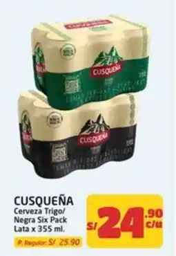 MaxiAhorro Cusqueña cerveza trigo/ negra six pack lata oferta