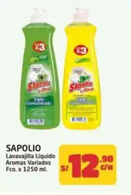 MaxiAhorro Sapolio lavavajilla líquido aromas variados fco. oferta