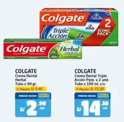 MaxiAhorro Colgate crema dental triple acción pqte. oferta