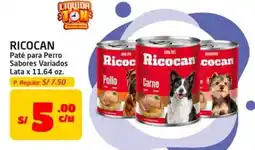 MaxiAhorro Ricocan paté para perro sabores variados lata oferta