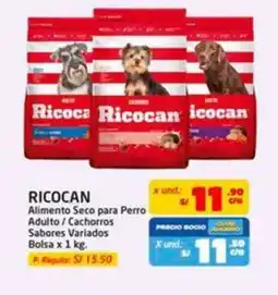 MaxiAhorro Ricocan alimento seco para perro adulto/cachorros sabores variados oferta