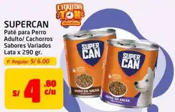 MaxiAhorro Supercan paté para perro adulto/ cachorros sabores variados lata oferta