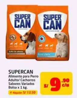 MaxiAhorro Supercan alimento para perro adulto/ cachorros sabores variados bolsa oferta