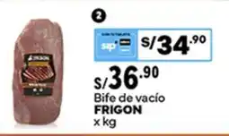 Plaza Vea Frigon bife de vacío oferta