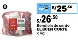 Plaza Vea El buen corte bondiola de cerdo oferta