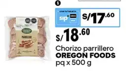 Plaza Vea Oregon foods chorizo parrillero pq oferta