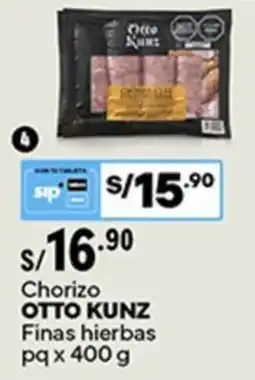 Plaza Vea Otto kunz chorizo finas hierbas pq oferta