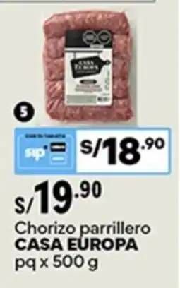 Plaza Vea Casa europa chorizo parrillero pq oferta