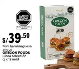 Plaza Vea Oregon foods mini hamburguesa angus línea selección oferta