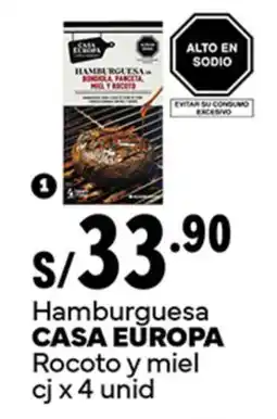 Plaza Vea Casa europa hamburguesa rocoto y miel cj oferta