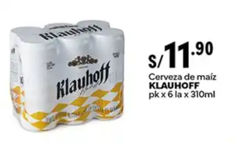 Plaza Vea Klauhoff cerveza de maíz oferta