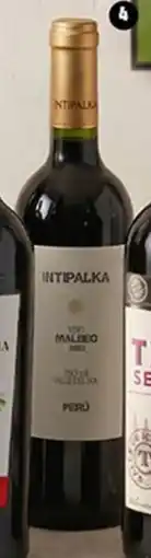 Plaza Vea Intipalka vino clásico tinto/ blanco bt oferta