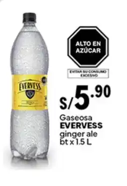 Plaza Vea Evervess gaseosa ginger ale bt oferta