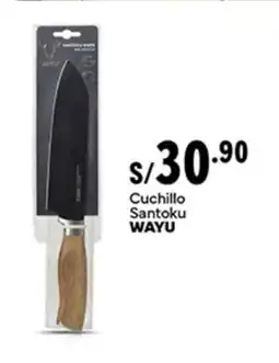 Plaza Vea Wayu cuchillo santoku oferta