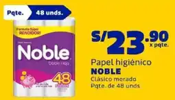 Makro Noble papel higiénico clásico morado oferta