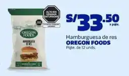 Makro Oregon foods hamburguesa de res pqte. oferta