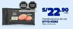 Makro Otto kunz hamburguesa de res pqte. oferta