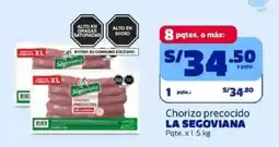 Makro La segoviana chorizo precocido pqte. oferta