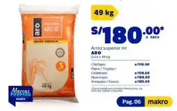 Makro Aro arroz superior nir saco oferta
