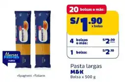 Makro M&k pasta largas bolsa oferta