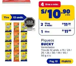 Makro Bucky piqueos variedades oferta