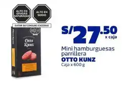 Makro Otto kunz mini hamburguesas parrillera caja oferta