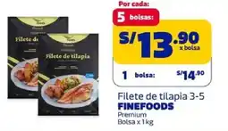 Makro Finefoods filete de tilapia 3-5 premium bolsa oferta