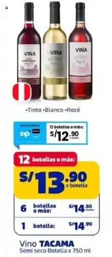 Makro Tacama vino semi seco botella oferta