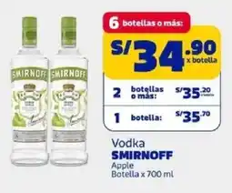 Makro Smirnoff vodka apple botella oferta