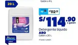 Makro Aro detergente líquido galón oferta