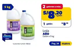 Makro Aro lejía galón oferta