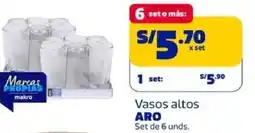 Makro Aro vasos altos oferta