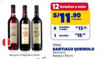Santiago queirolo vino semi seco botella