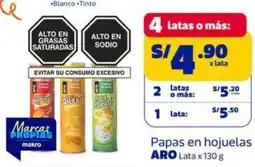 Makro Aro papas en hojuelas lata oferta
