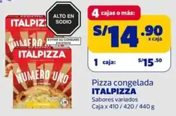 Makro Italpizza pizza congelada sabores variados caja oferta