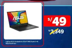 Plaza Vea Asus laptop vivobook go 15 15.6" oferta