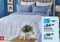 Plaza Vea Deco home edredones bouquet floral diseños variados oferta