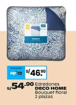Plaza Vea Deco home edredones bouquet floral oferta