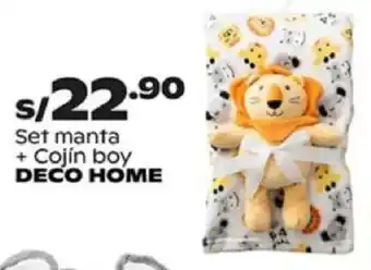 Deco home set manta + cojín boy