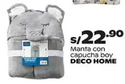 Plaza Vea Déco home manta con capucha boy oferta