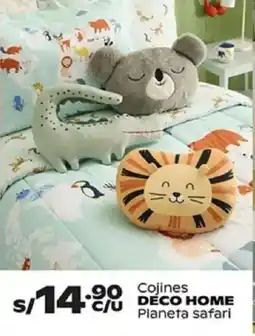 Plaza Vea Deco home cojines planeta safari oferta