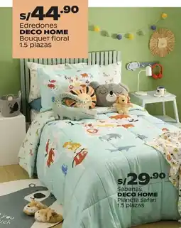 Plaza Vea Deco home edredones bouquet floral oferta