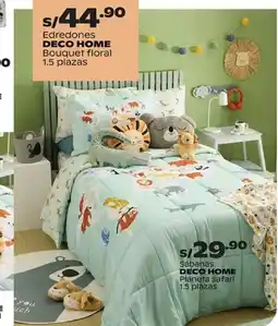 Plaza Vea Deco home sábanas planeta safari oferta