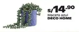 Plaza Vea Deco home maceta azul oferta
