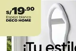 Plaza Vea Déco home espejo blanco oferta