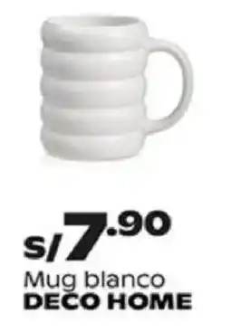 Plaza Vea Deco home mug blanco oferta
